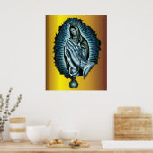 Lila Gebet Selige Jungfrau Mary Print Poster (Küche)