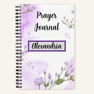 Lila Gebetsjournal Notizblock