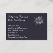 *~* lila Gebirgslavendel-Rosa-HimmelMandala Visitenkarte (Rückseite)