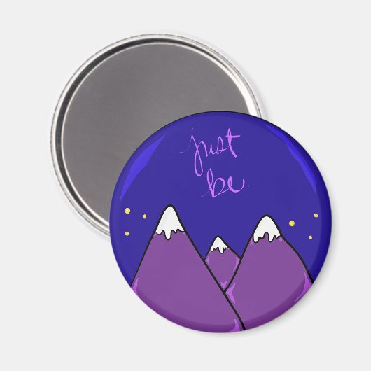 Lila Gebirgsmagnet Magnet (Vorderseite/Rückseite)