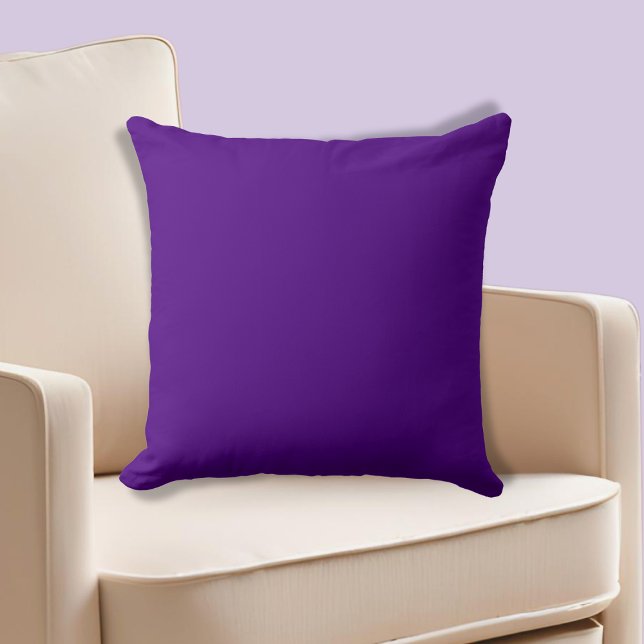 Lila geblockt mit Indigofarben Kissen (Indigo Purple Block-colored Throw Pillow)