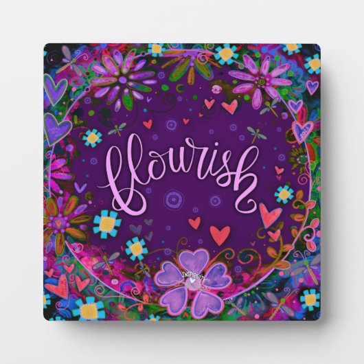 Lila Geblüht Inspirationsfloral Hübsch Fotoplatte (Vorderseite)