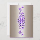 LILA GEBLÜHT VERLOBUNG EINLADUNG (Rückseite)