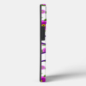 Lila, geblümtes individuelles Monogramm Case-Mate iPhone Hülle (Rückseite / Rechts)