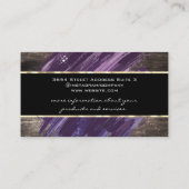 Lila gebürstet | Holzkarten Visitenkarte (Rückseite)