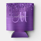 Lila gebürsteter Glitzer für die Metalltücherung Dosenkühler (Vorderseite)