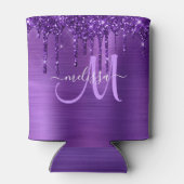 Lila gebürsteter Glitzer für die Metalltücherung Dosenkühler (Rückseite)