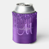 Lila gebürsteter Glitzer für die Metalltücherung Dosenkühler (Kanne Rückseite)