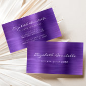 Lila gebürstetes Metallskripterweiterung Visitenkarte