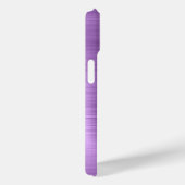 Lila gebürstetes Schwarz-weißes Script Monogram Case-Mate iPhone Hülle (Rückseite / Rechts)