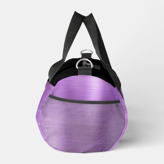 Lila gebürstetes Schwarzes Script-Monogramm aus ge Duffle Bag (Rechts)