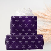 Lila Geburtsname Geschenkpapier