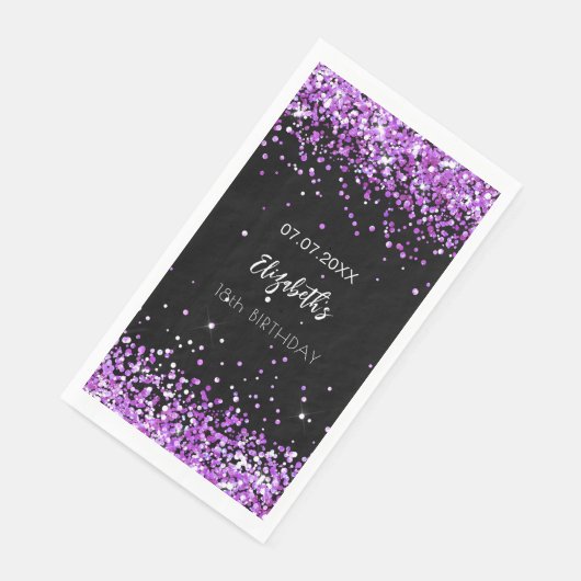 Lila Geburtsname Serviette (Ecke)