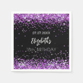 Lila Geburtsname Serviette (Vorderseite)