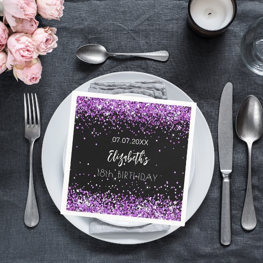 Lila Geburtsname Serviette