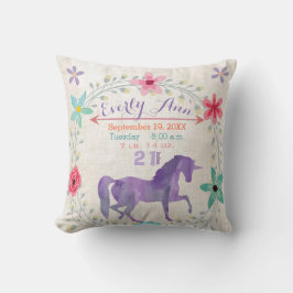 Lila Geburtsstat Girl Magical Creatures Unicorn Kissen