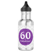 Lila Geburtstag 60 & fabelhafte Feier Trinkflasche (Rechts)