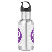 Lila Geburtstag 60 & fabelhafte Feier Trinkflasche (Rückseite)