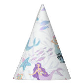 Lila Geburtstag der Meerjungfrau Partyhütchen (Links)