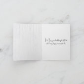 Lila Geburtstag Iris auf Holz Karte (Innenseite)