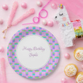 Lila Geburtstag Personalisiert Pappteller (Party)