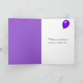 Lila Geburtstag Tulip Bouquet Karte (Innenseite)