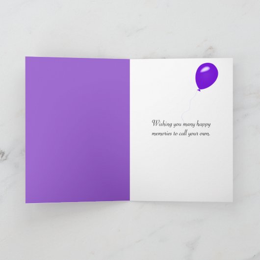 Lila Geburtstag Tulip Bouquet Karte (Innenseite)