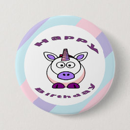 Lila Geburtstag von Unicorn Button