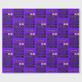 Lila Geburtstagskalkulator Geschenkpapier (Flach)