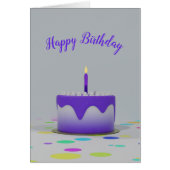 Lila Geburtstagskarte (Vorne)