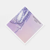 Lila Geburtstagsnetz und Volleyball Serviette (Ecke)