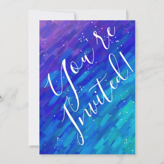 lila Geburtstagsparty Einladung (Rückseite)