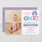 Lila Geburtstagsparty Einladungen für Mädchen (Vorne/Hinten)