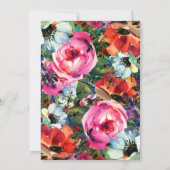 Lila Geburtstagsparty mit hellen Aquarellen Einladung (Rückseite)