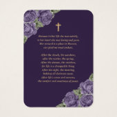 Lila Gedenkkarte (Rückseite)