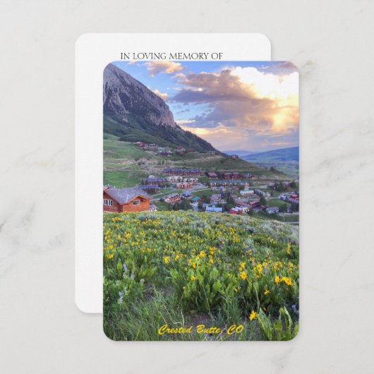 Lila Gedenkkarte für die Gebetsflora Dankeskarte (Vorne/Hinten)