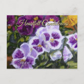 Lila Gedenkkarte mit grüngelbem Gelb Postkarte (Vorderseite)