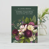 Lila Gedenkprogramm zur Beerdigung von Grünblumen Programm (Stehend Vorderseite)