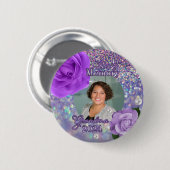 Lila Gedenkschaltfläche für Oma Button (Vorne & Hinten)