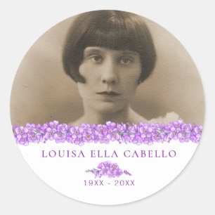 Lila Gedenkstätte ohne Erinnerung Runder Aufkleber