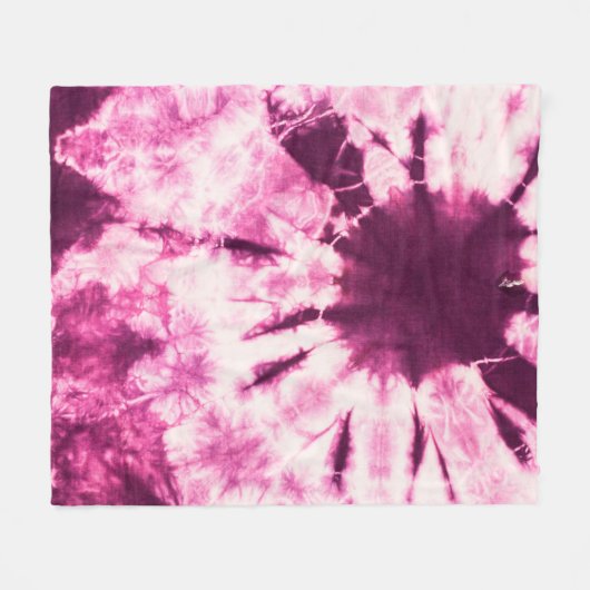 Lila gefärbte Krawatte Batik Gewebe für Hintergrun Fleecedecke (Vorderseite (Horizontal))