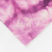 Lila Gefärbte Krawatte Batik Textur Fleecedecke (Ecke)