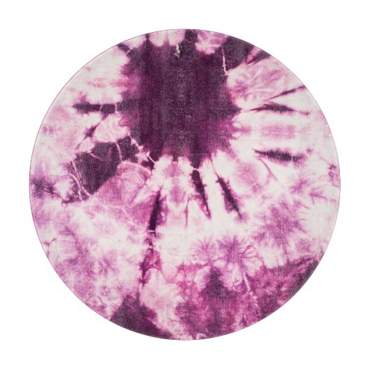 Lila Gefärbte Krawatte Batik Textur Schneidebrett (Vorderseite)