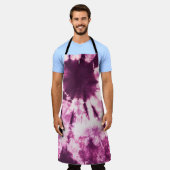 Lila Gefärbte Krawatte Batik Textur Schürze (Getragen)