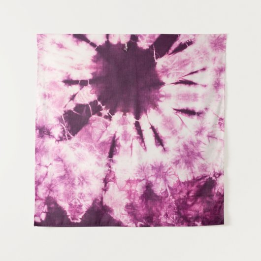 Lila Gefärbte Krawatte Batik Textur Wandteppich (Vorderseite)