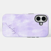 Lila Gefärbte Krawatte Kalligrafie Personalisierte Case-Mate iPhone Hülle (Rückseite (Horizontal))