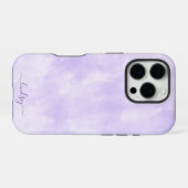 Lila Gefärbte Krawatte Kalligrafie Personalisierte iPhone Hülle (Rückseite (Horizontal))