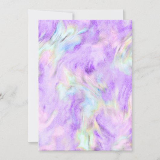 Lila Gefärbte Krawatte-Kreuz der ersten Kommune Einladung (Vorderseite)