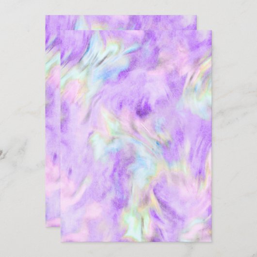 Lila Gefärbte Krawatte-Kreuz der ersten Kommune Einladung (Vorne/Hinten)