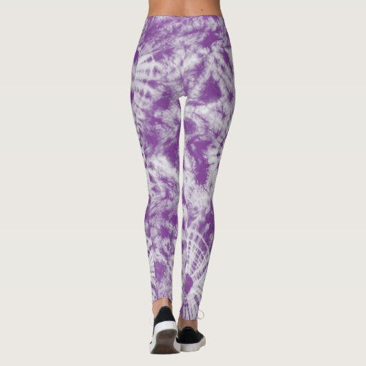 Lila Gefärbte Krawatte Leggings (Rückseite)